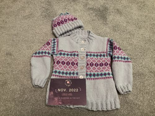 Customer photo review of Child Mystery Knitting Box