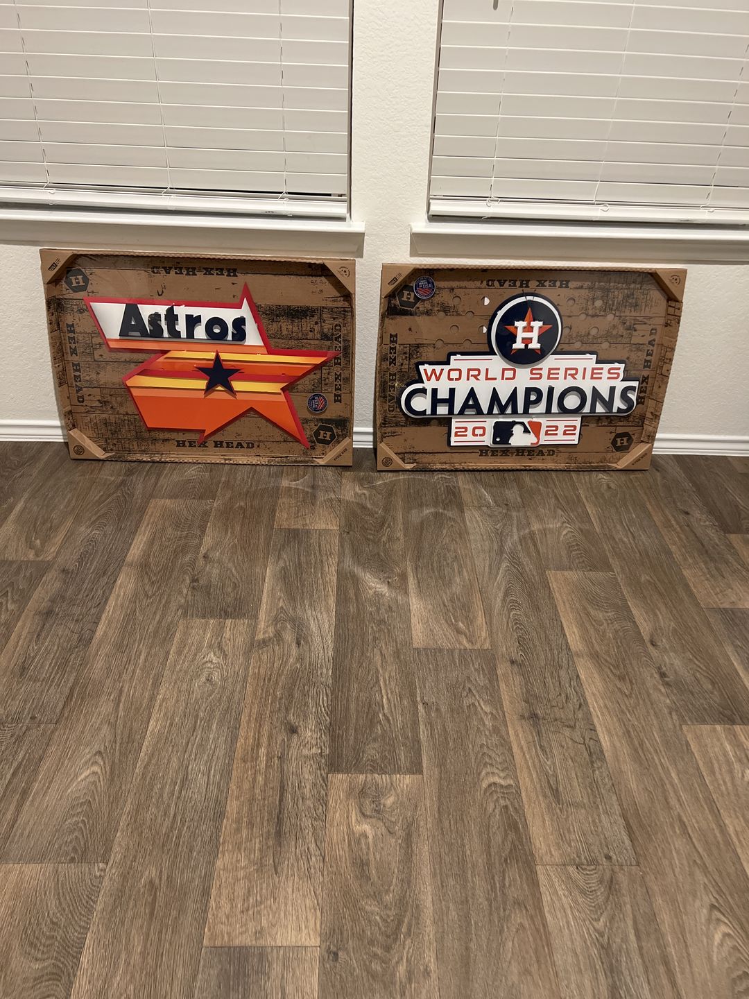 Customer photo review of Houston Astros Retro Logo 3D Metal Metal Wall Art