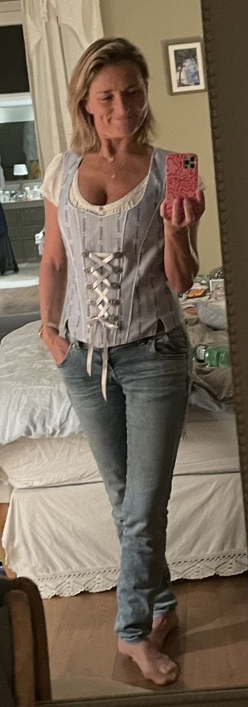 Customer photo review of Corset Dame Edelweiss- Bleu