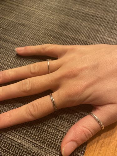 Customer photo review of Braided Ring - Silver