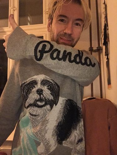 Customer photo review of Full-Body Pet Custom Sweater