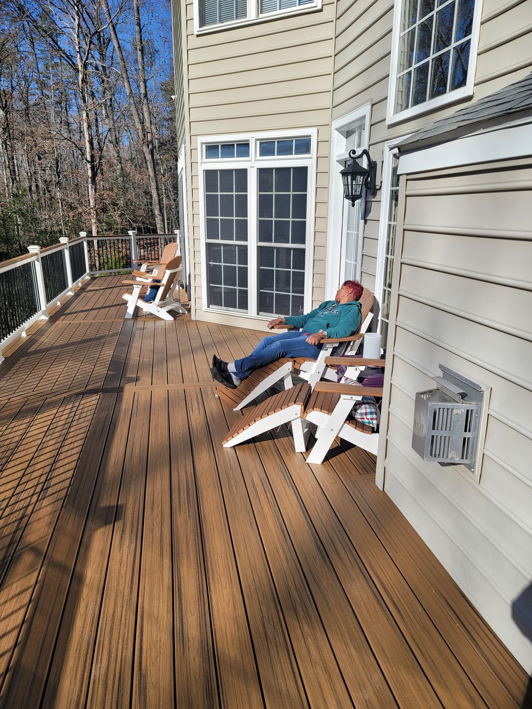 Customer photo review of DuraWeather Poly® Universal Folding Ottoman Footrest - Ships Fully Assembled