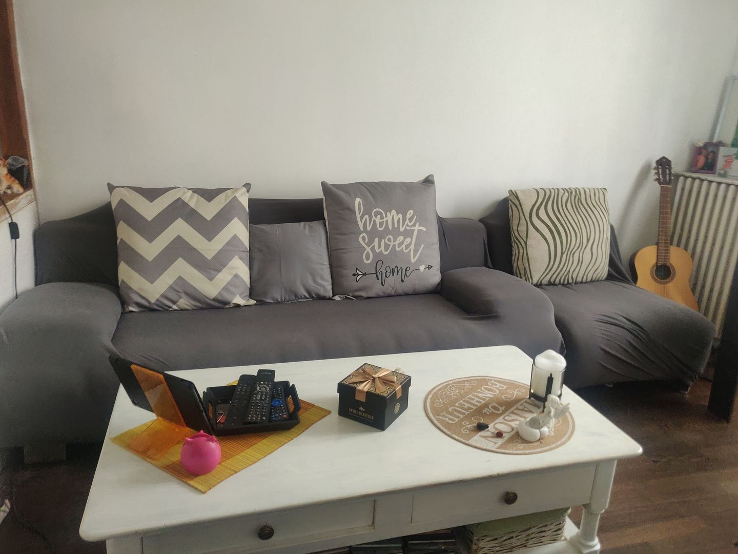 Customer photo review of Gris anthracite - Housses Extensibles de Fauteuil et Canapé