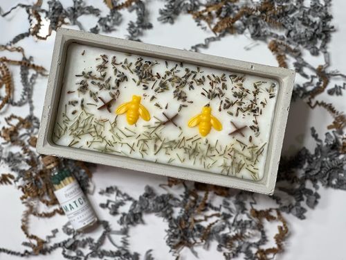 Customer photo review of Forest Collection : Large Rectangle Cement Candle : Lavender & Honey