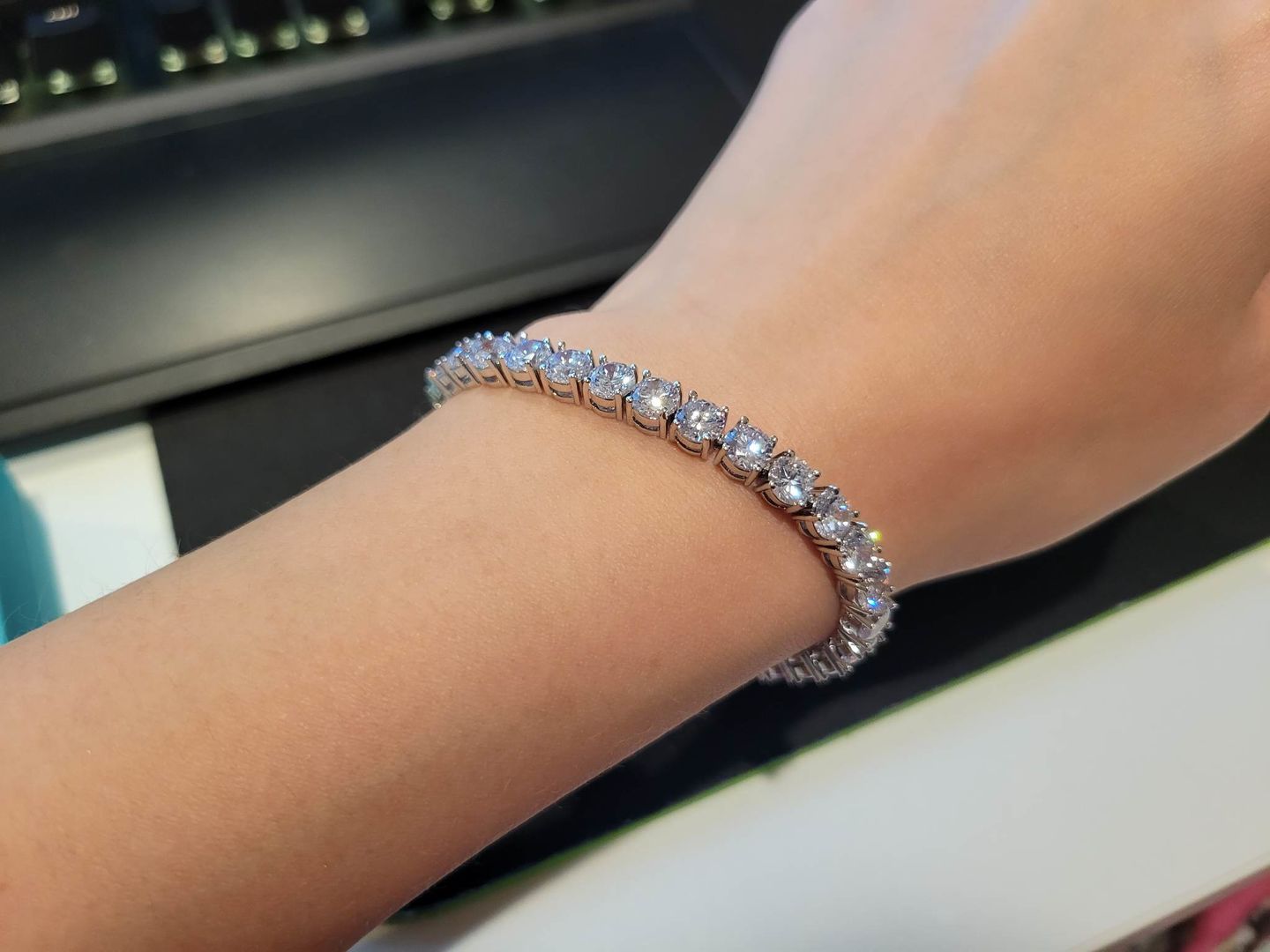 Customer photo review of Classic Shining Tennis Bracelet