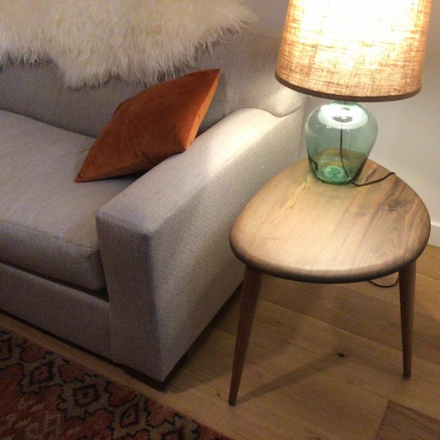 Customer photo review of Ercol Style Solid Walnut Set of Three Nesting Table