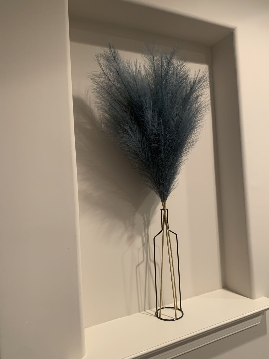 Customer photo review of Tall Faux Pampas Grass - Livid (3 Stems)
