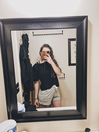 Customer photo review of Women's Sweatshorts - Grey