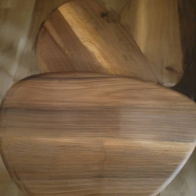 Customer photo review of Ercol Style Solid Walnut Set of Three Nesting Table