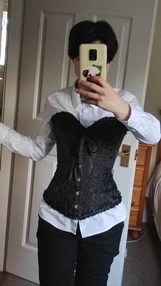 Customer photo review of Overbust Curves Steampunk corset