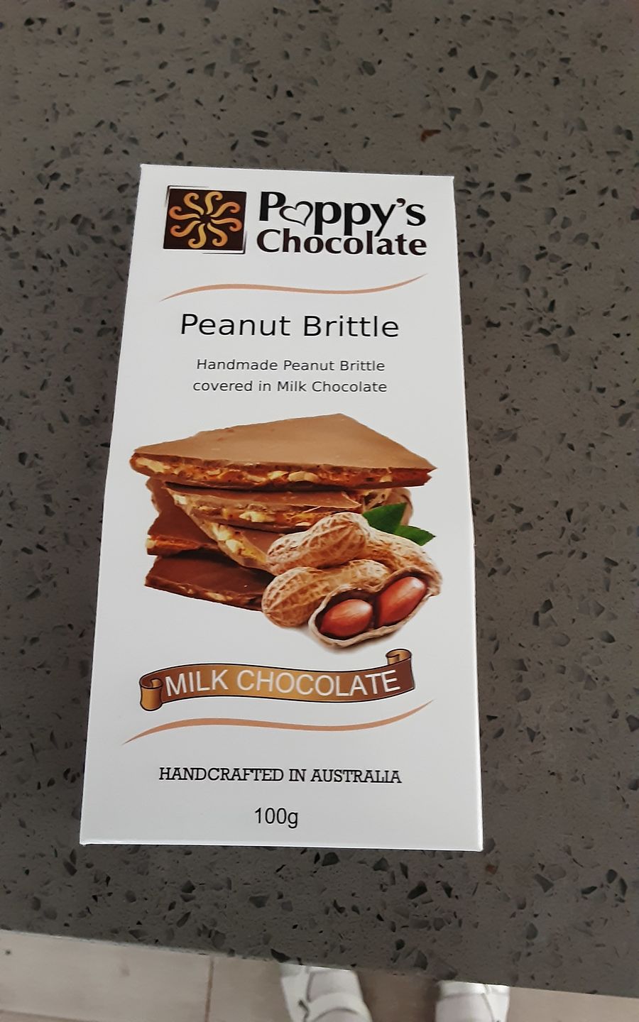 Customer photo review of Peanut Brittle coated in Milk Chocolate 100g