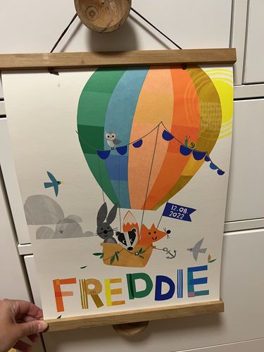 Customer photo review of Personalised Air Balloon Print