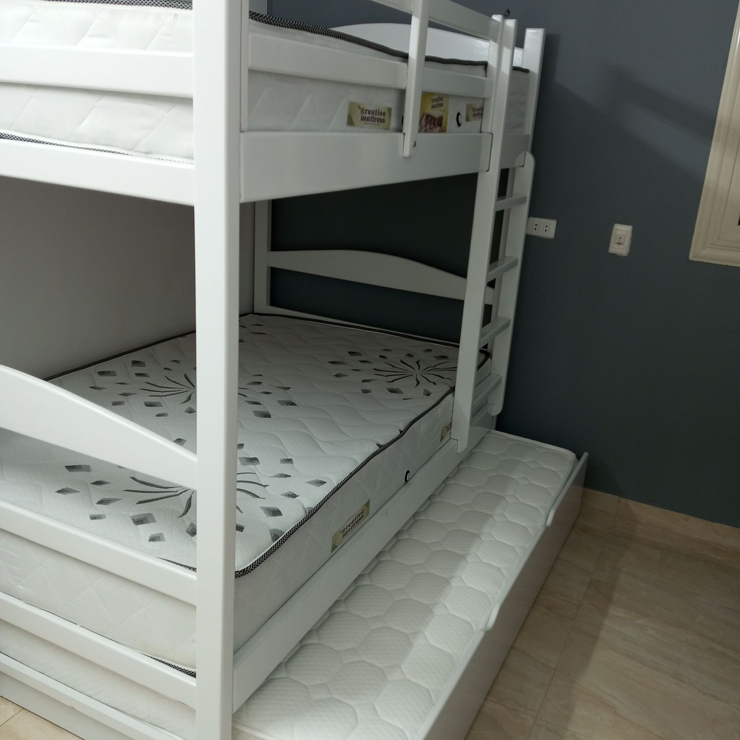 Customer photo review of سرير ثلاث أدوار خشب طبيعي 120×200سم - SHR251