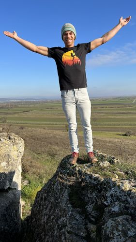 Customer photo review of Sonnenuntergang Klettern - Unisex Premium Organic Shirt