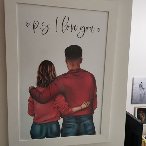 Customer photo review of Couple (homme et femme) - Poster personnalisé