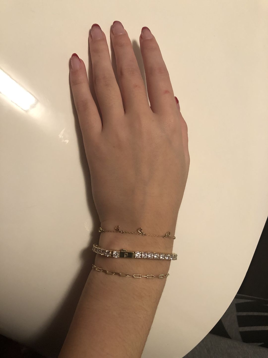 Customer photo review of TENNISBOY. - 4MM 18K GOLD
