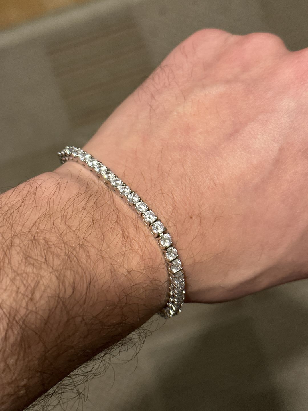 Customer photo review of TENNISBOY. - 4MM WHITE GOLD