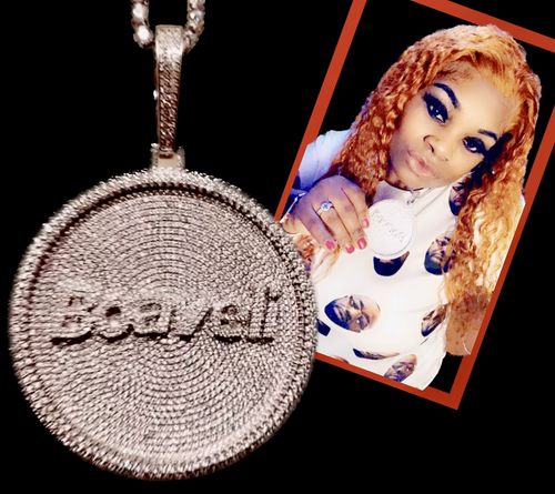 Customer photo review of Icy Round Custom Pendant