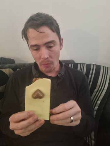 Customer photo review of The Geordie Chocolate Bar - Milk chocolate with caramel