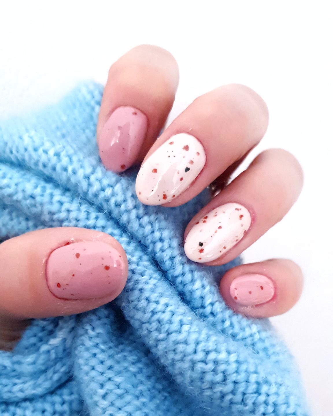 Customer photo review of Semilac Top Coat Terazzo T24 UV Gel Polish 7ml