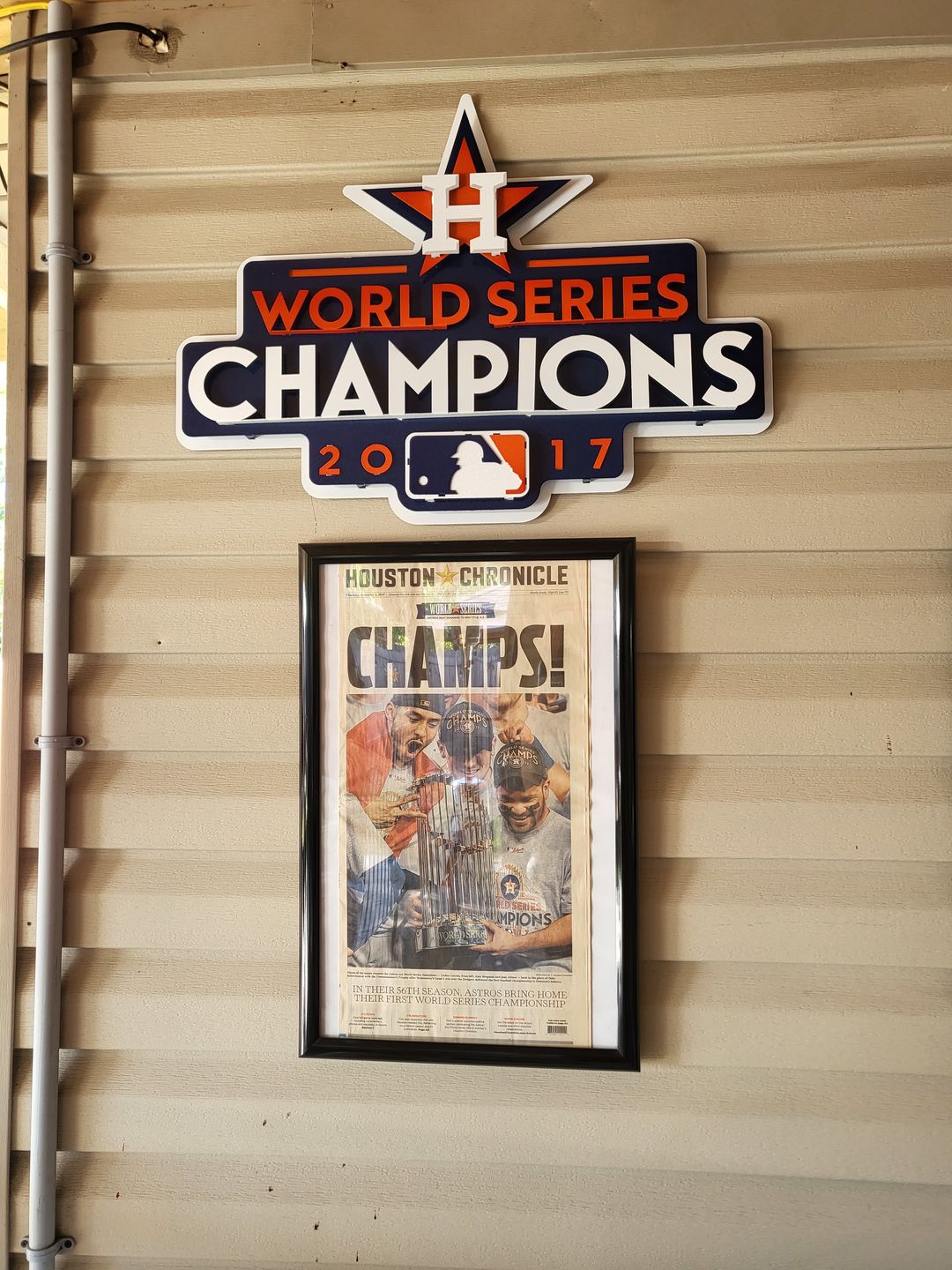Customer photo review of Houston Astros 2017 WORLD SERIES CHAMPIONS 3D Metal Wall Art