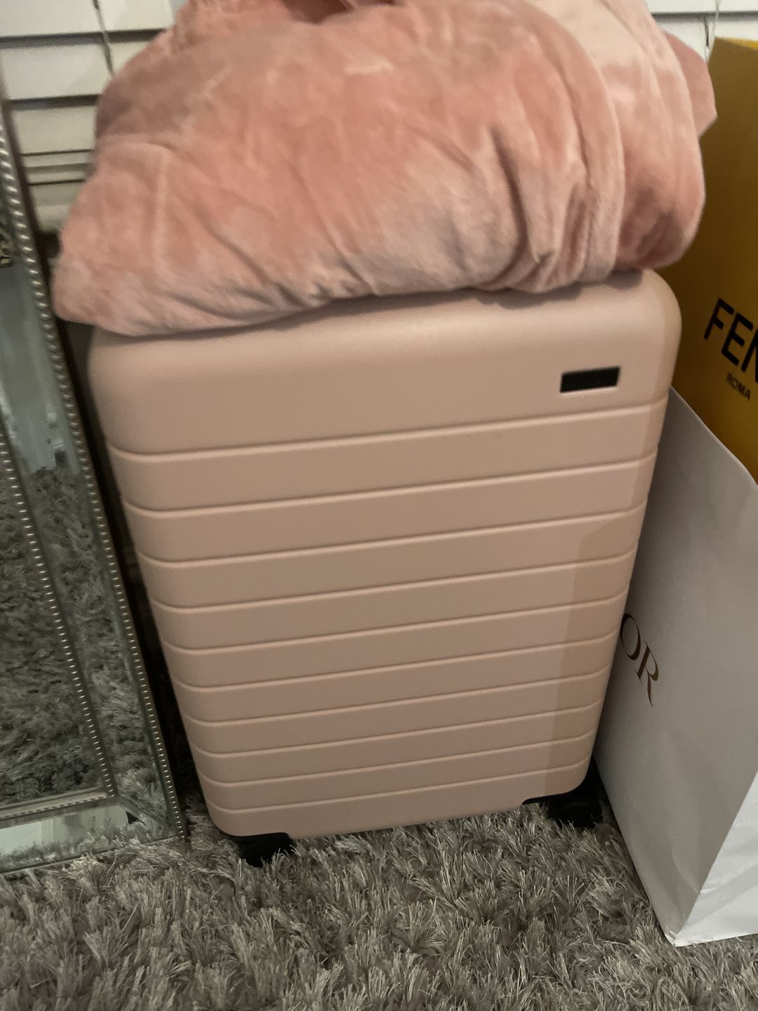 Customer photo review of BiggerBee Throw Blanket ~ Dusty Pink