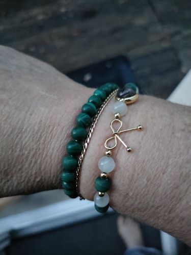 Customer photo review of BRACELET ANTI DOULEUR MALACHITE