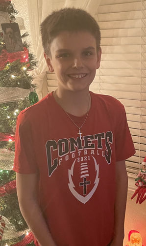 Customer photo review of To My Grandson, You Are Loved - Cross Necklace