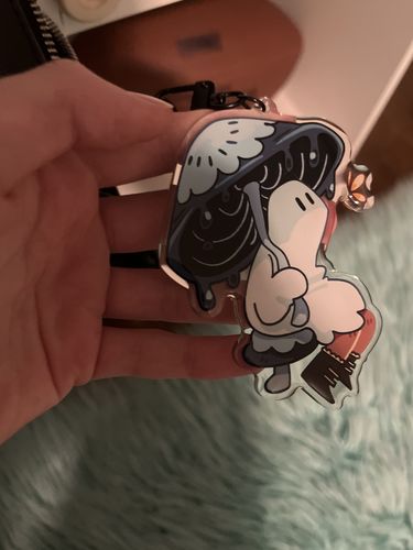 Customer photo review of Mushroom Ghost Keychains