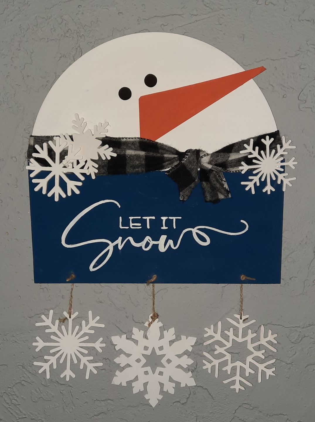 Customer photo review of Unfinished Wood Snowflake Shape - Winter Decor - Craft - up to 24" DIY