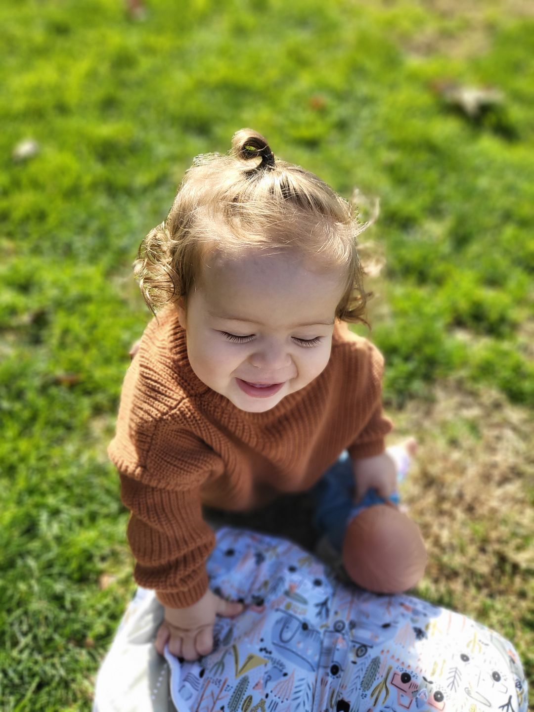 Customer photo review of Patterned Machine Washable Reversible Indoor/Outdoor Play Mat