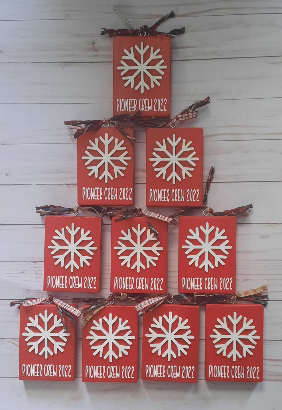 Customer photo review of Unfinished Wood Simple Snowflake Shape - Winter Decor - Craft - up to 24" DIY
