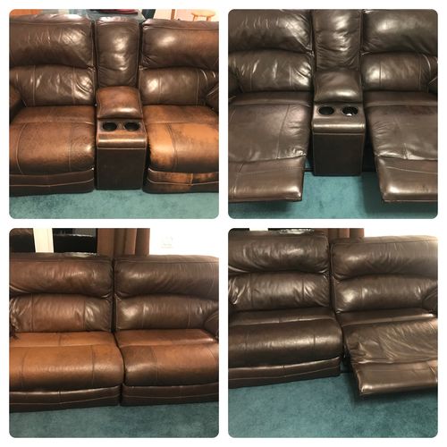 Customer photo review of Clyde’s Leather Recoloring Balm