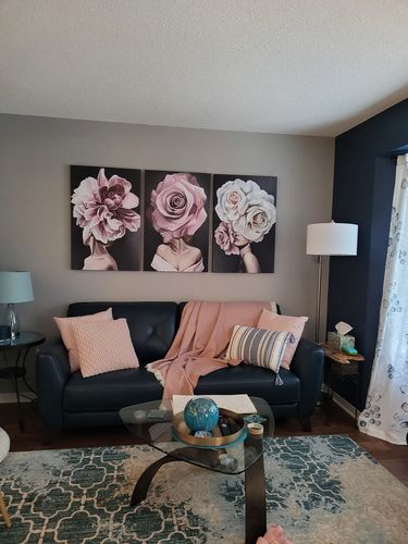 Customer photo review of 'Lady Rosé' Framed Canvas Set of 3 (35" x 23")