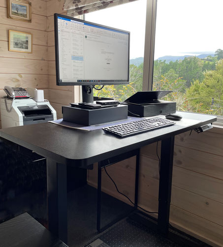Customer photo review of Evo Electric Standing Height Adjustable  Desk(Free Shipping Nationwide)