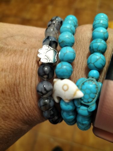 Customer photo review of "Polar Bear" Tracking bracelet