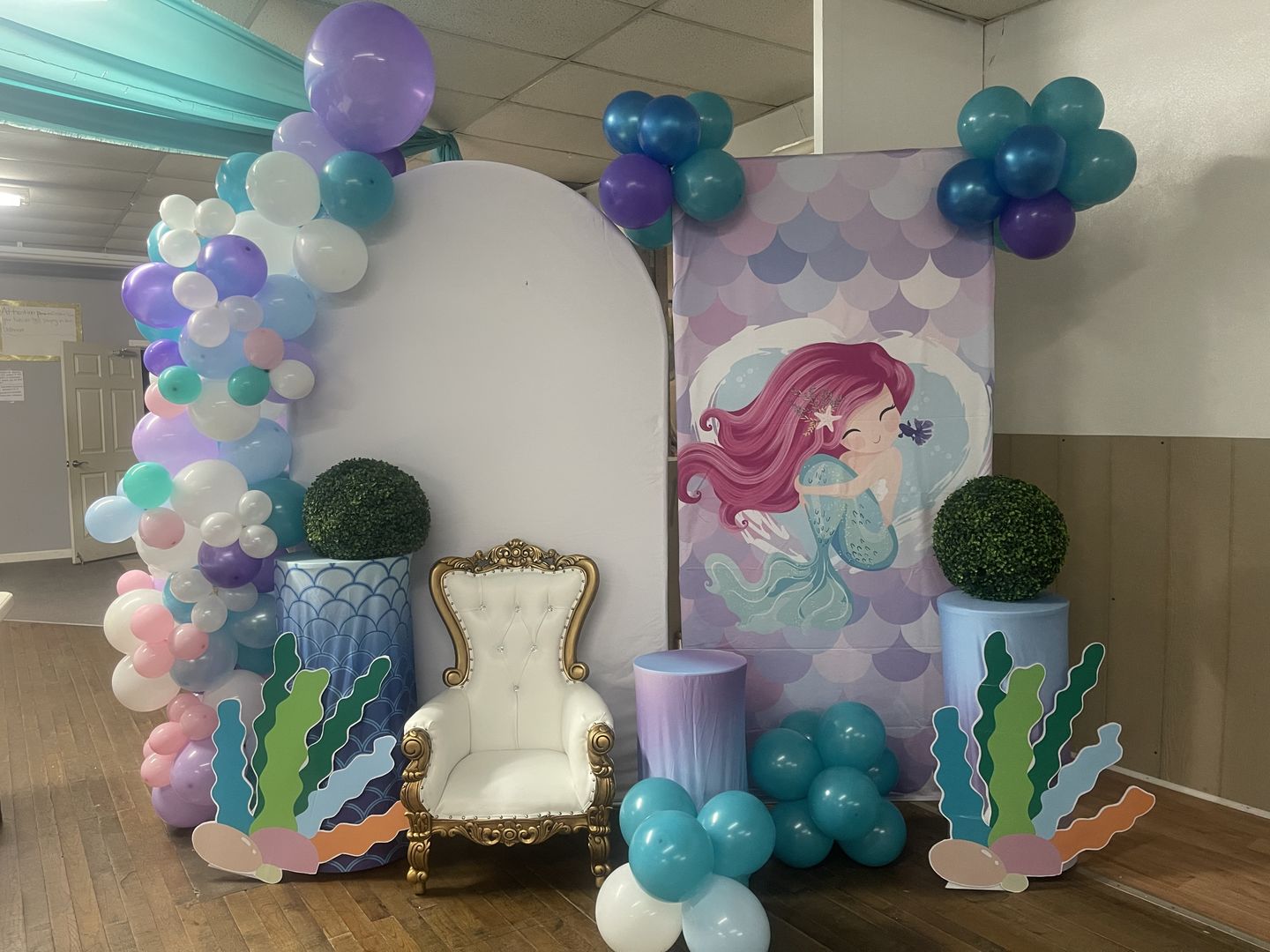 Customer photo review of Chiara Backdrop Wall Set, Arched Wall Set Birthday&Baby Shower&Wedding Party Decoration