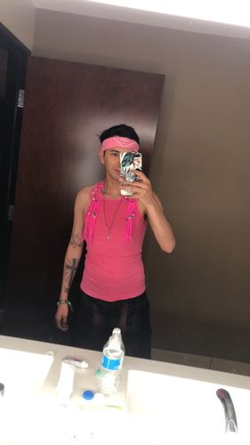 Customer photo review of Men's Sexy See Through Mesh Pocket Pants SKUI08569