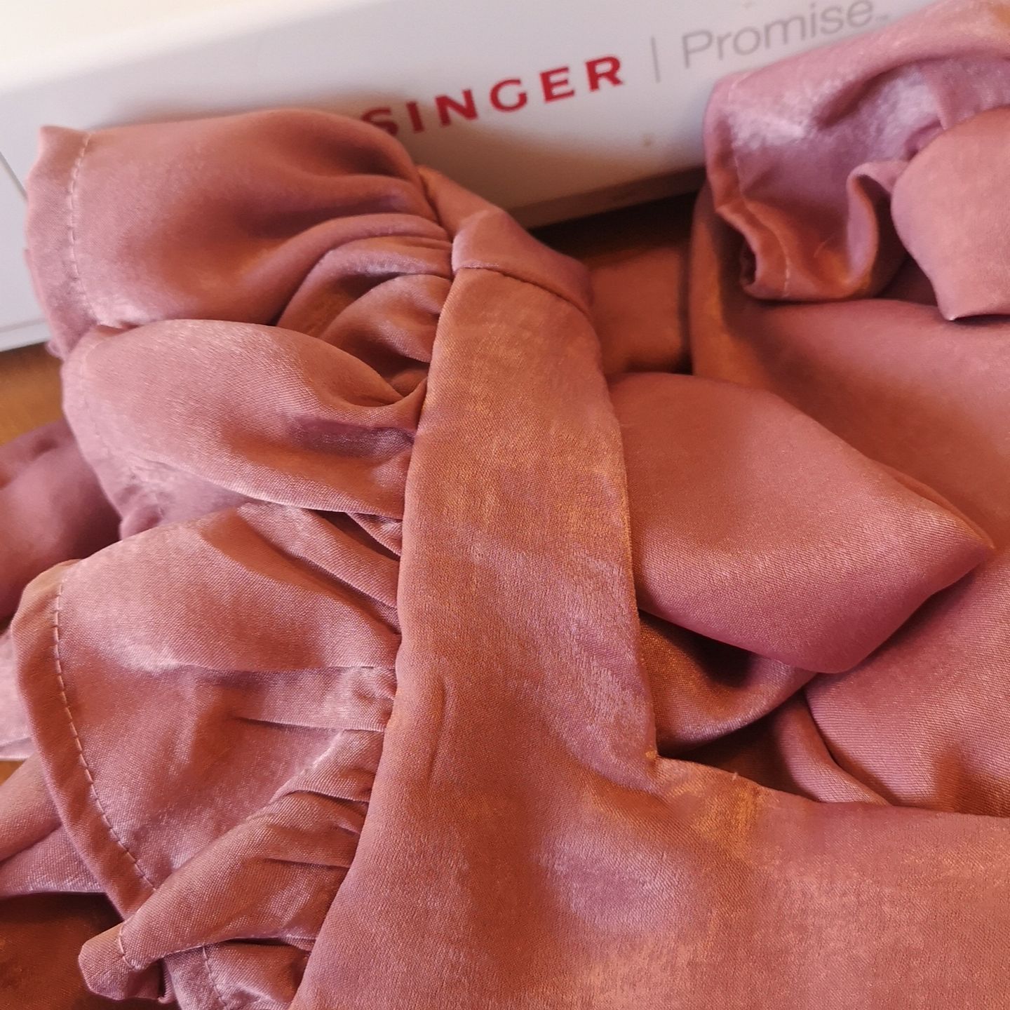 Customer photo review of Velvet Touch Satin Fabric