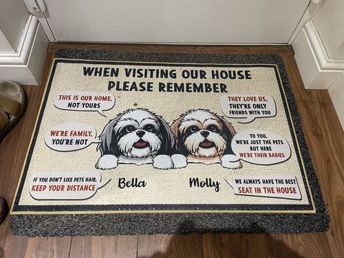 Customer photo review of Remember When Visiting Our House - Custom Doormat