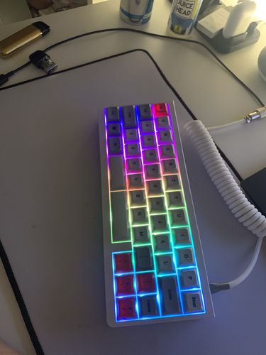 Customer photo review of IDOBAO PBT Dye-sublimation Customized Keycaps Kit for 40% Layout MX Mechanical Keyboard