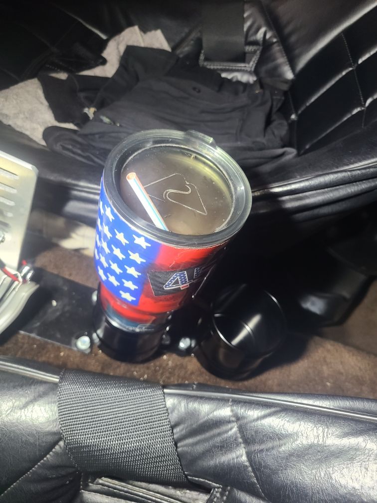 Customer photo review of Motion Stand-Alone Dual Billet Cup Holder 16-142