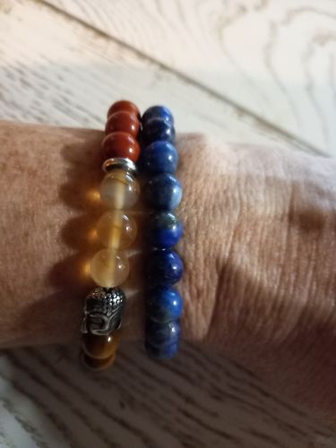 Customer photo review of BRACELET 7 CHAKRAS BOUDDHA ACIER