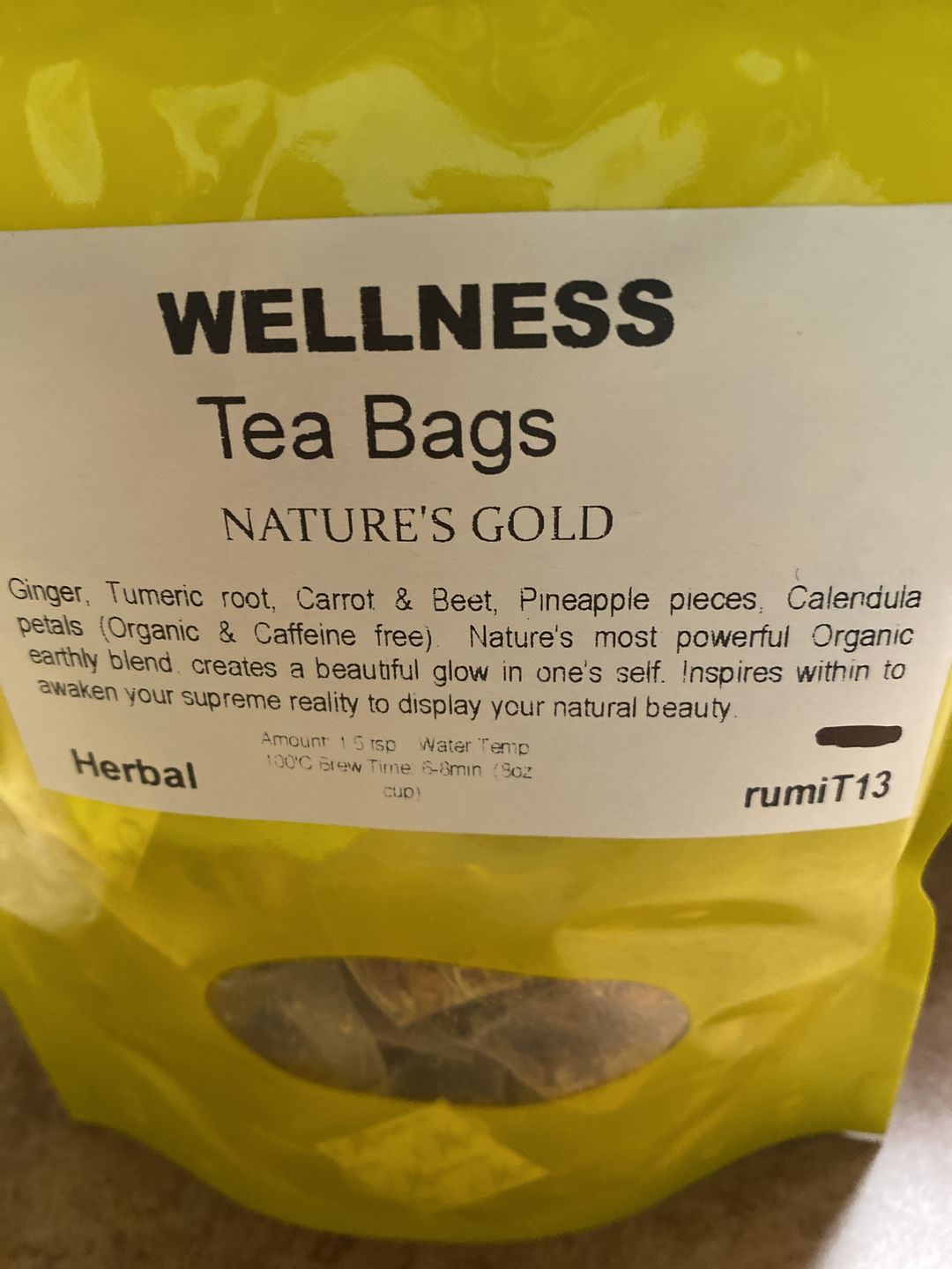 Customer photo review of Nature's Gold Organic Herbal Teabag