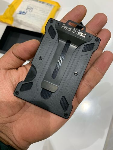 Customer photo review of Metal Techwear Wallet