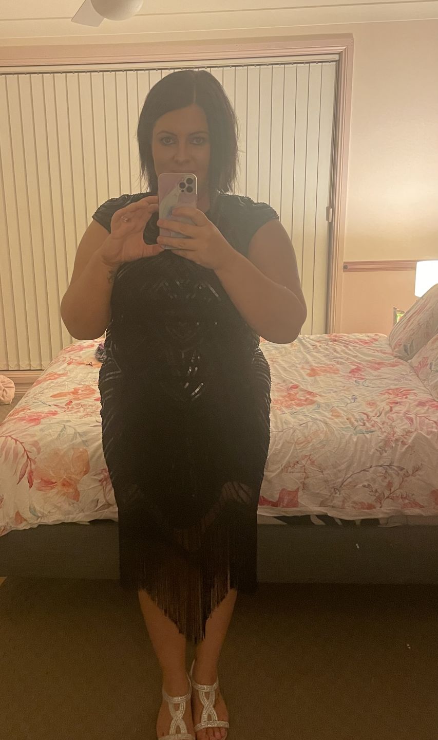 Customer photo review of 1920s Black Mable Flapper Dress