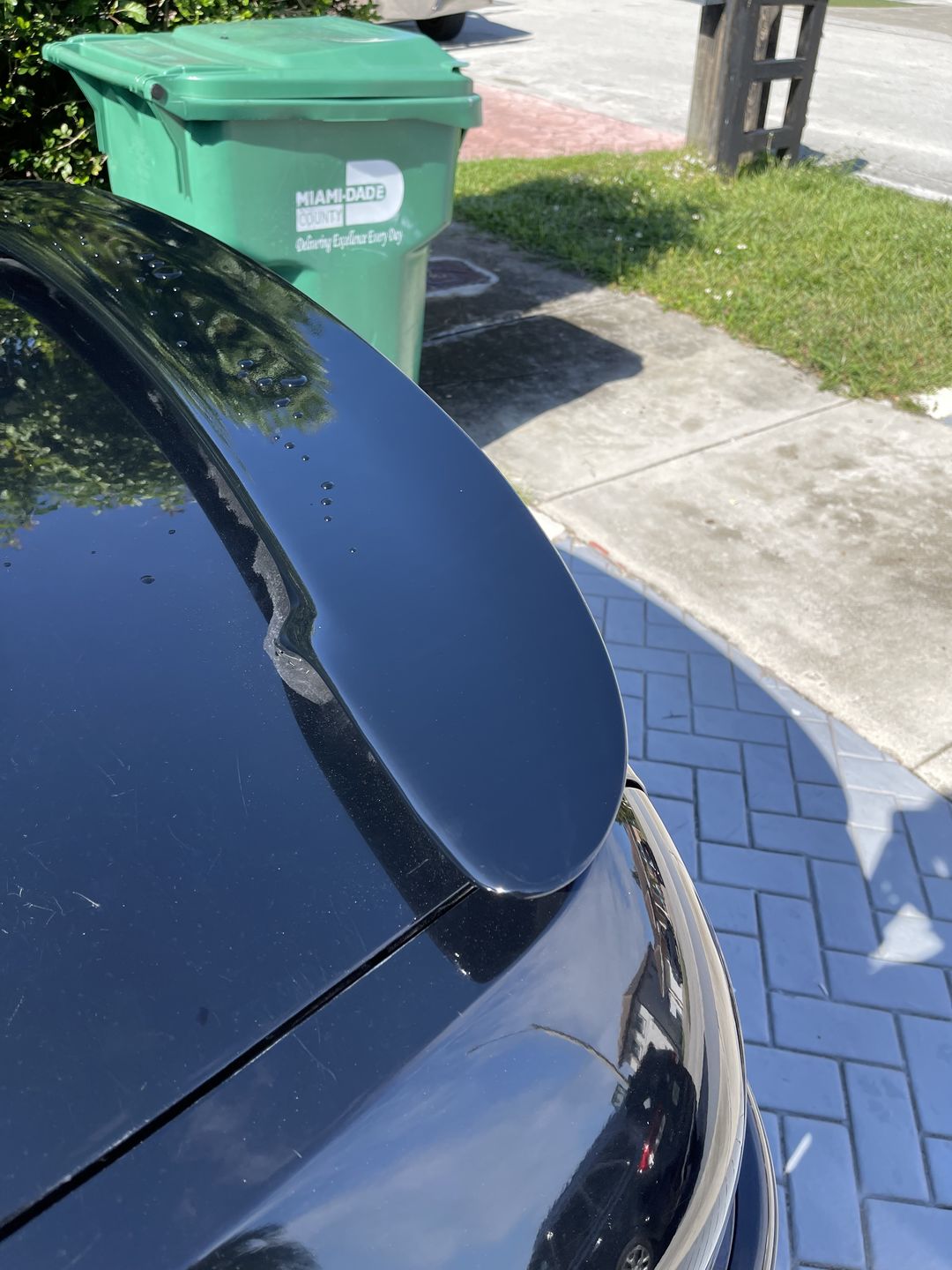 Customer photo review of High Glossy Paint Black Vinyl Wrap