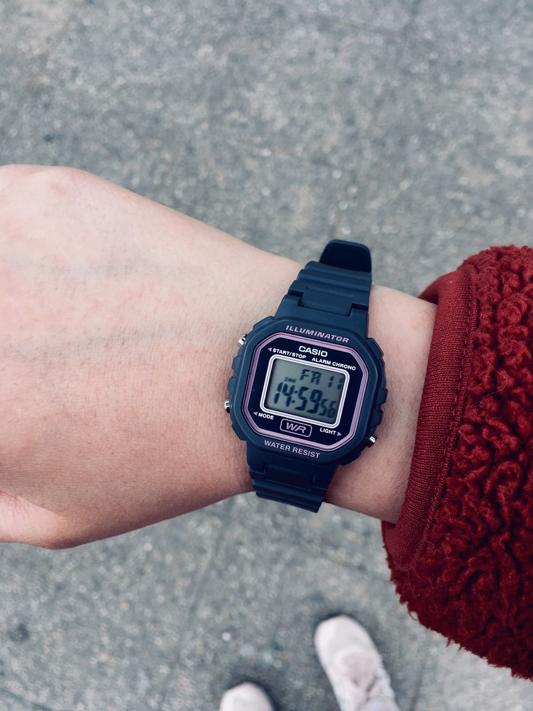 Customer photo review of Reloj Casio Vintage LA-20WH-8ADF Gris Rosado