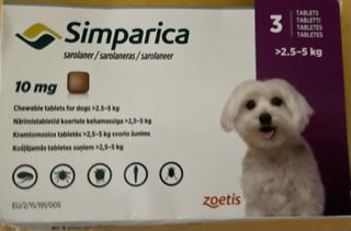 Customer photo review of Simparica Chewables For Very Small Dogs 5.6-11 lbs (2.5-5kg)