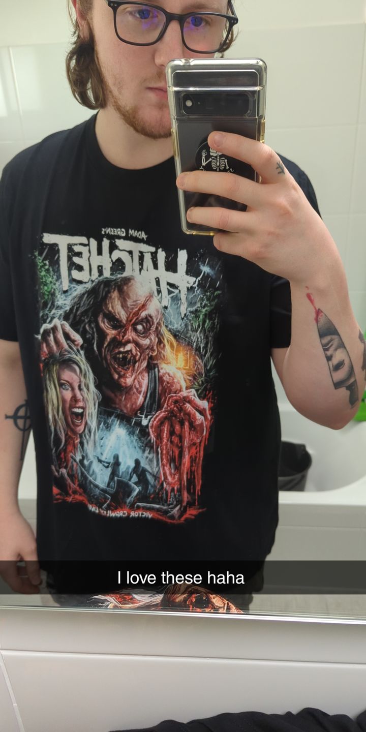 Customer photo review of Hatchet True Horror Has Returned T-Shirt